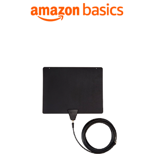 Amazon Basics Ultradünne TV-Zimmerantenne - 50 Meilen